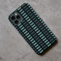 Dark Green Industrial Faux Stainless Steel Art