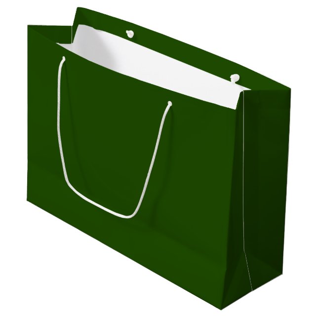 Dark Green  Large Gift Bag (Front Angled)