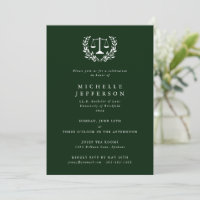 Dark Green Law Qualifications Laurel Wreath