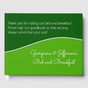 Dark Green, Light Green Bed & Breakfast Guestbook