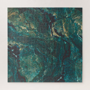 Dark green marble: luxurious texture. jigsaw puzzle