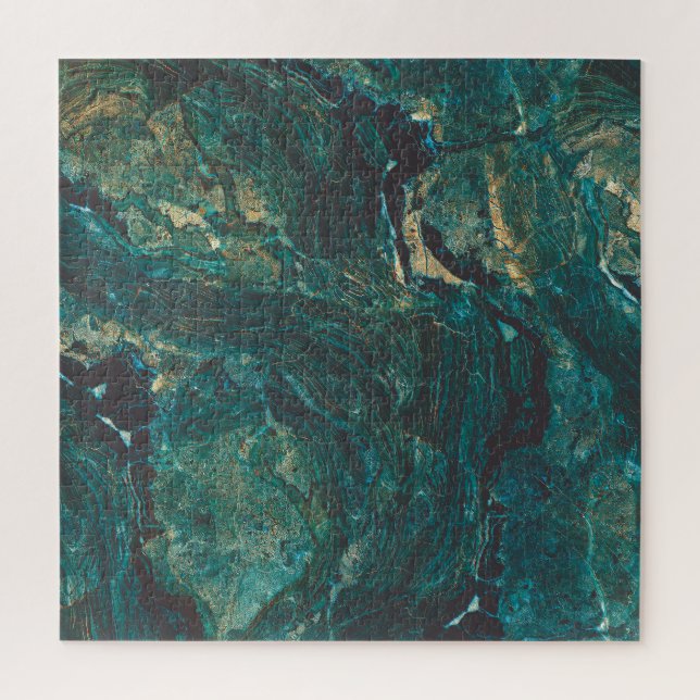 Dark green marble: luxurious texture. jigsaw puzzle (Vertical)