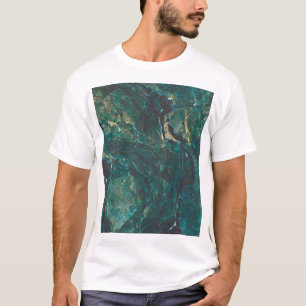 Dark green marble: luxurious texture. T-Shirt