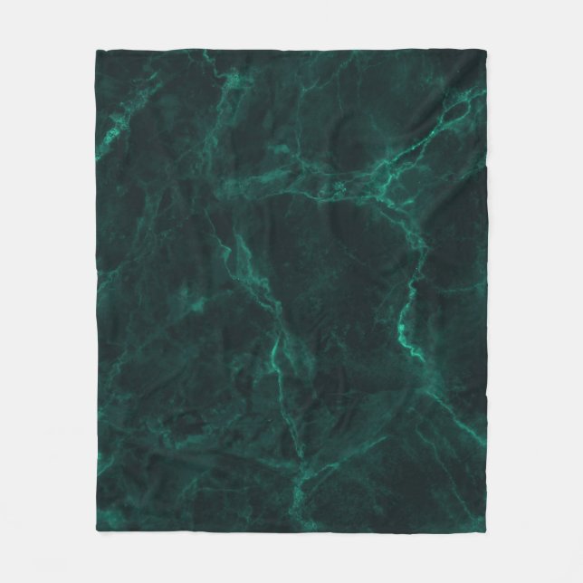 Dark green marble, seamless texture. fleece blanket (Front)