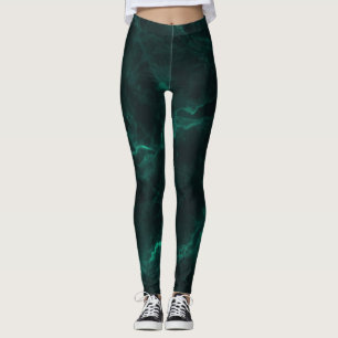 Dark green marble, seamless texture. leggings