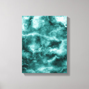 Dark Green Marble Texture Canvas Print