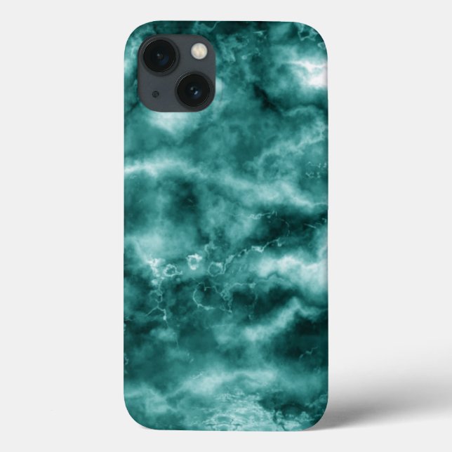 Dark Green Marble Texture Case-Mate iPhone Case (Back)