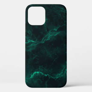 Dark green marble texture iPhone 12 case