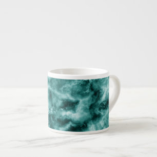 Dark Green Marble Texture Espresso Cup