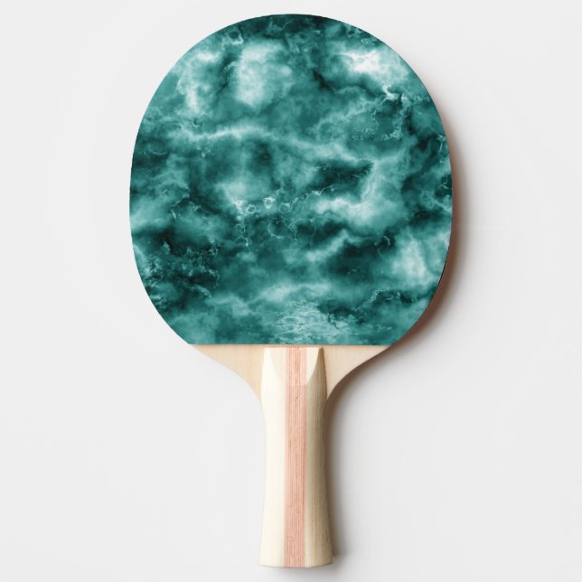 Dark Green Marble Texture Ping Pong Paddle (Front)