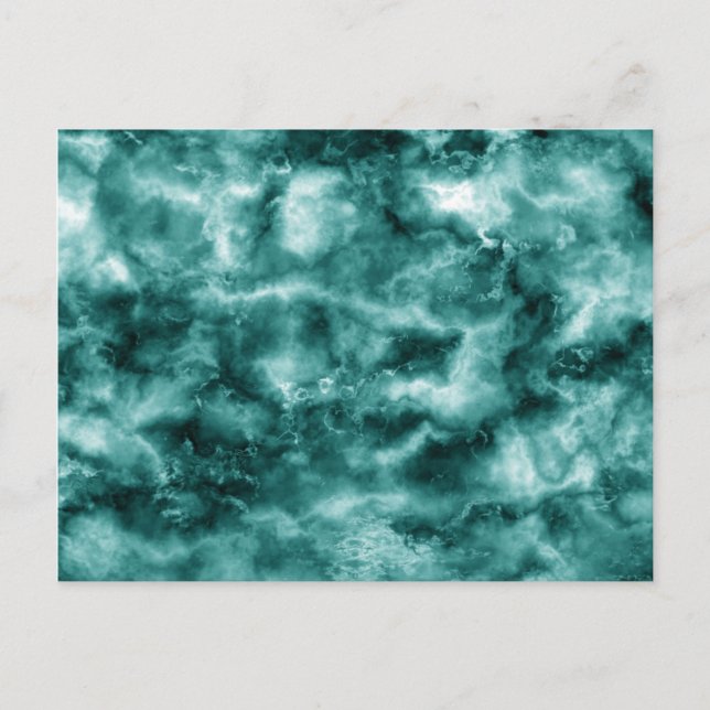 Dark Green Marble Texture Postcard (Front)