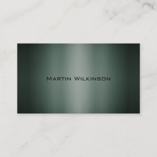 Dark green metallic shine plate style business card