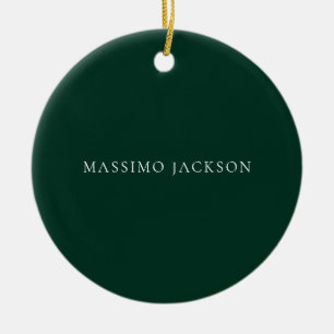 Dark Green Minimalist Plain Modern Aesthetic Look Ceramic Tree Decoration