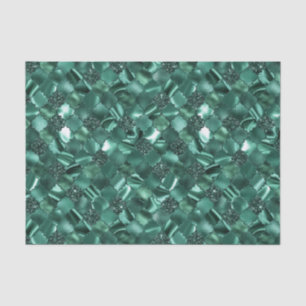 Dark Green Moroccan Quatrefoil Pattern Tissue Paper