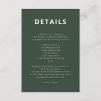 Dark Green | Moss Minimalist Scandi Modern Wedding
