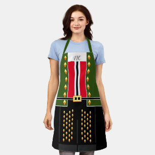 Dark Green Nutcracker Elf Character Costume Apron