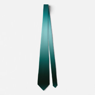 Dark Green Ombre Gradient Mens Neck Tie