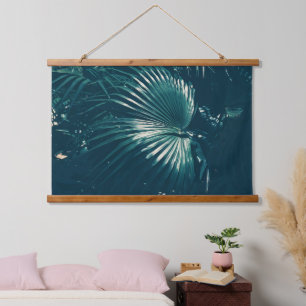 Dark Green Palm Tree Leaf Hanging Tapestry