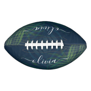 Dark green palms leaves pattern american football