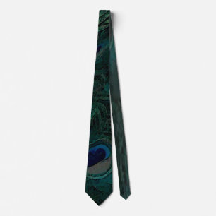 Dark Green Peacock Tie