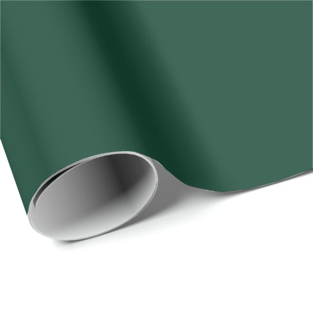 Dark Green Pine tree solid minimalist Wrapping Paper (Roll Corner)