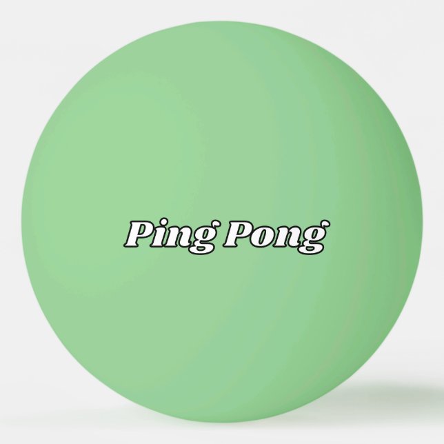 Dark Green Ping Pong Ball with Custom Text (Front)