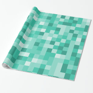Dark green pixels wrapping paper