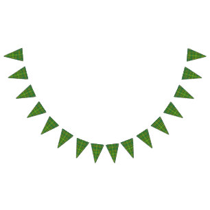 Dark Green Plaid  Bunting