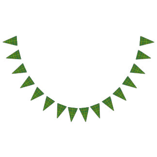 Dark Green Plaid  Bunting