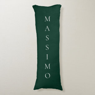 Dark Green Plain Elegant Casual Own Name Body Cushion
