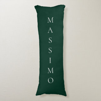 Dark Green Plain Elegant Casual Own Name Body Cushion