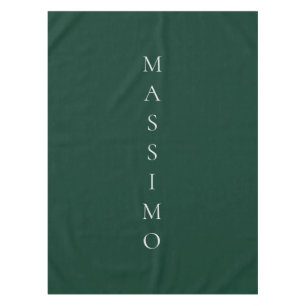 Dark Green Plain Elegant Casual Own Name Tablecloth