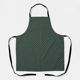 Dark Green Polka Dot Apron