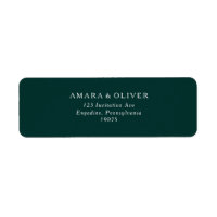 Dark Green Return Address Label