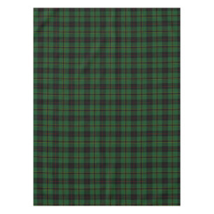Dark Green Scottish Clan Plaid Tartan Tablecloth