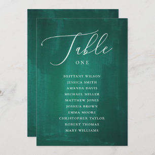 Dark green seating chart. Emerald elegant wedding Invitation