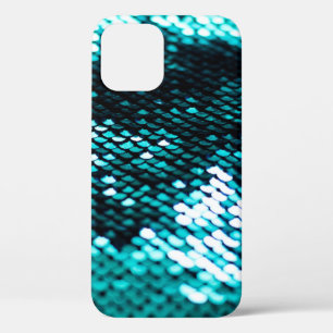 Dark green sequin shiny texture iPhone 12 case