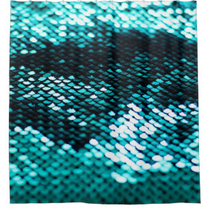 Dark green sequin shiny texture shower curtain