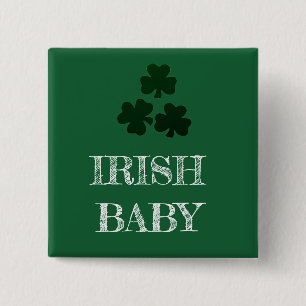 Dark Green Shamrocks 15 Cm Square Badge