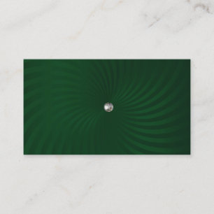 Dark Green Shimmer Twirl Business Card
