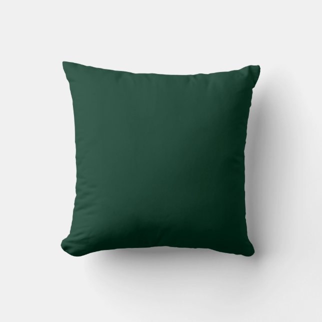 Dark Green Solid Color Background Cushion (Front)