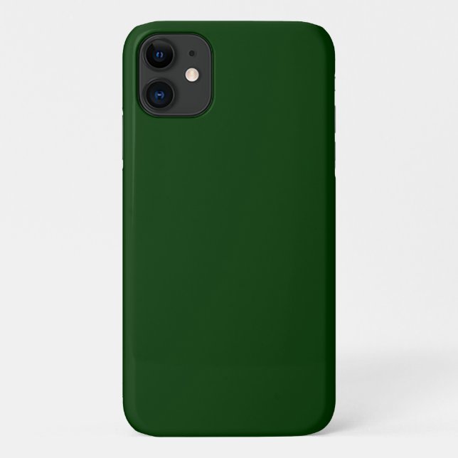 Dark Green Solid Colour Case-Mate iPhone Case (Back)
