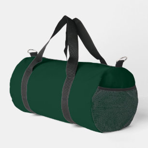 Dark Green Solid Colour Duffle Bag