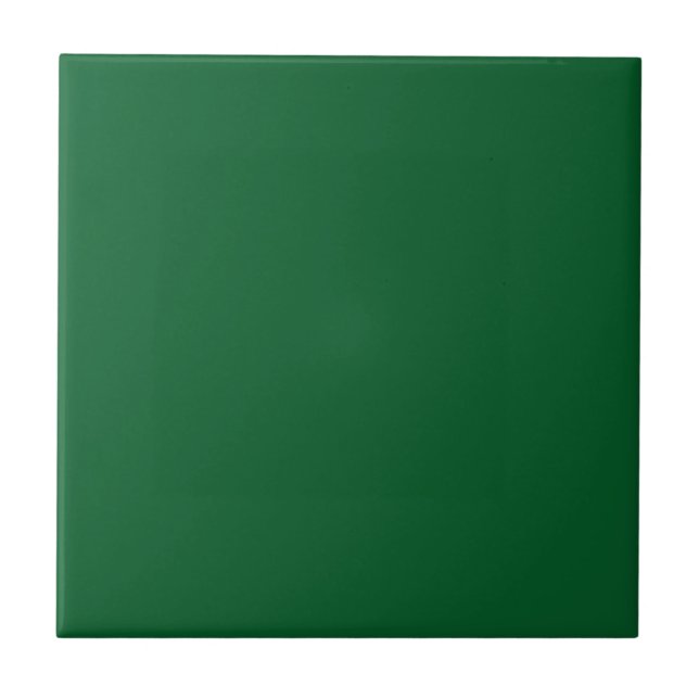 Dark Green Solid Colour Elegant Modern Tile (Front)