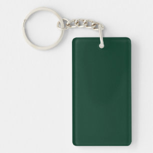 Dark Green Solid Colour Key Ring