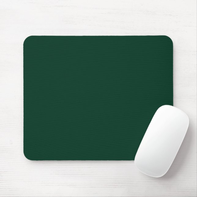 Dark Green Solid Colour Mouse Mat (With Mouse)