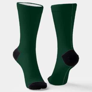 Dark Green Solid Colour Socks