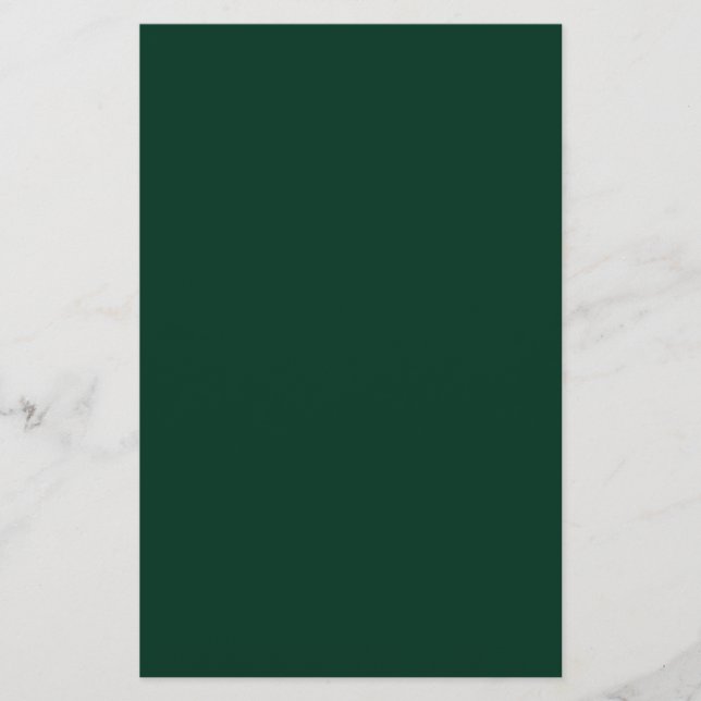 Dark Green Solid Colour Stationery (Front)