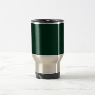 Dark Green Solid Colour Travel Mug