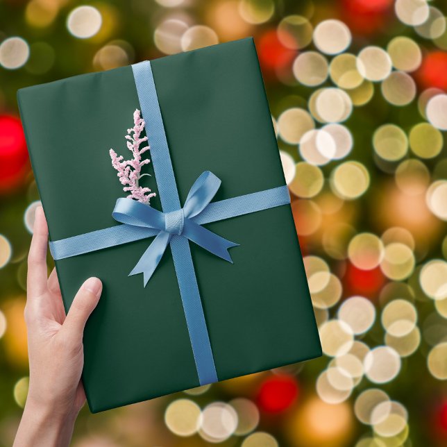 Dark Green Solid Colour Wrapping Paper (Creator Uploaded)
